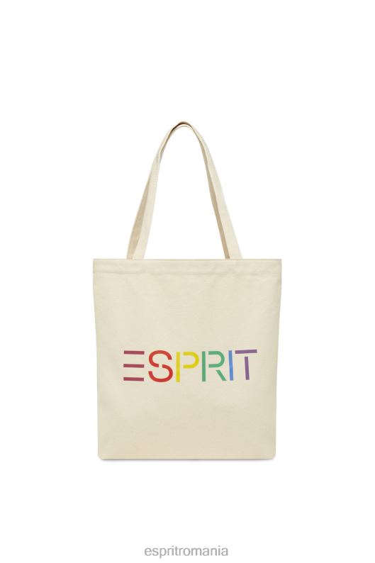 Esprit geantă tote din pânză cu logo bărbați gheaţă 2T6N841 accesorii