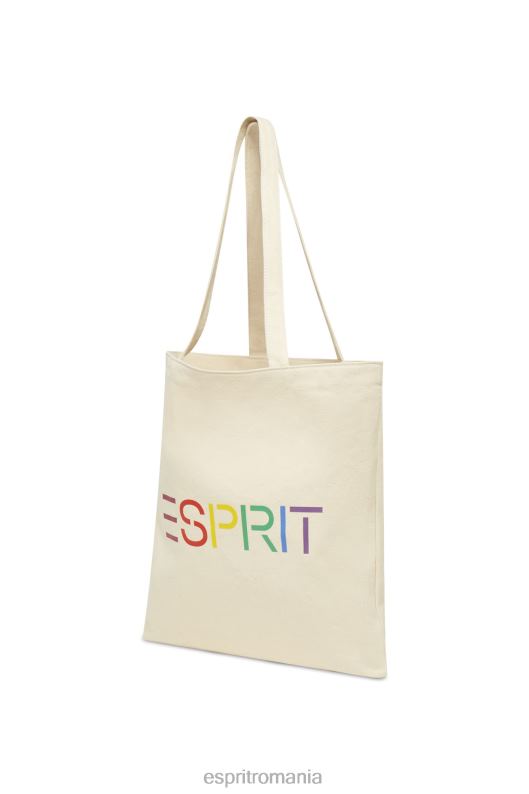 Esprit geantă tote din pânză cu logo bărbați gheaţă 2T6N841 accesorii