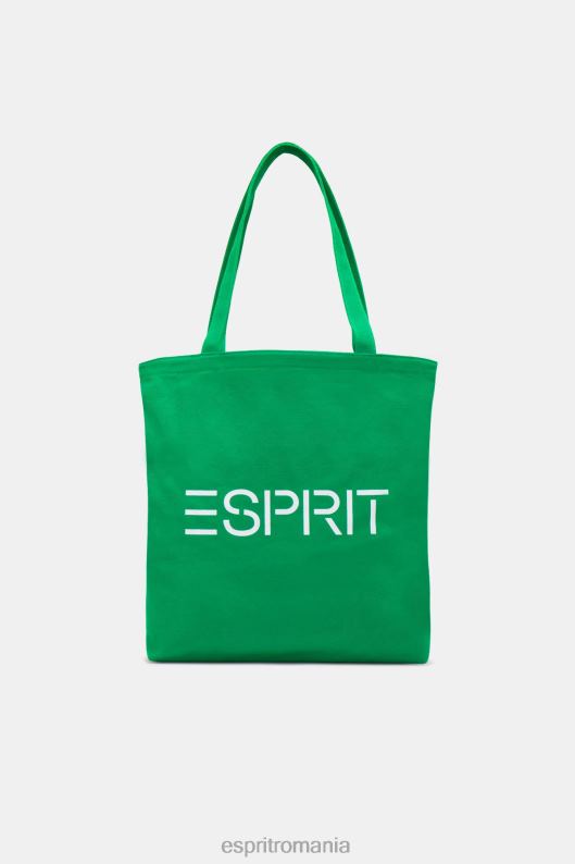 Esprit geantă tote din pânză cu logo bărbați verde 2T6N840 accesorii
