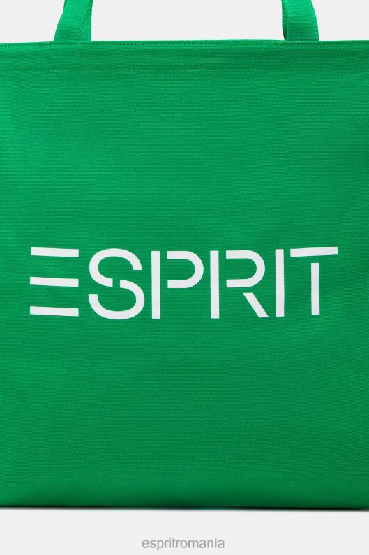 Esprit geantă tote din pânză cu logo bărbați verde 2T6N840 accesorii
