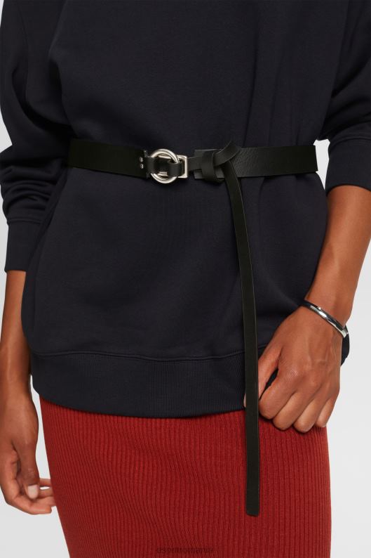 Esprit tragere din piele prin centură femei negru 2T6N818 accesorii