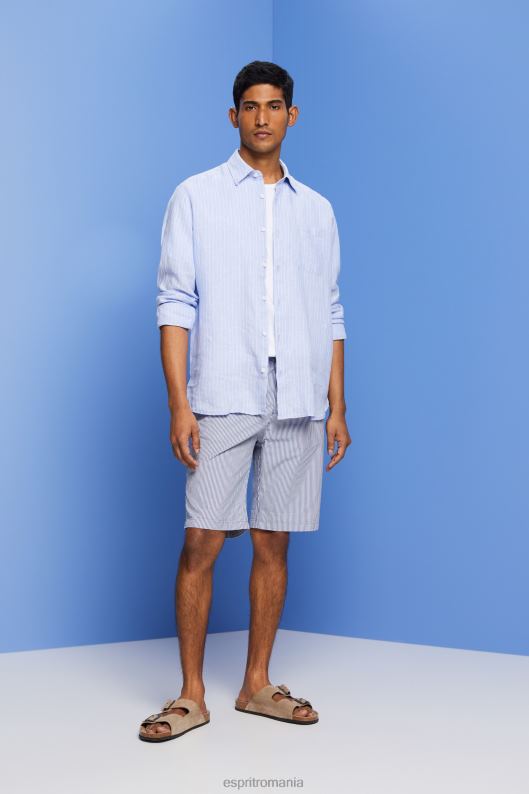 Esprit cămașă cu dungi, 100% in bărbați lavandă albastru deschis 2T6N8597 cămăși