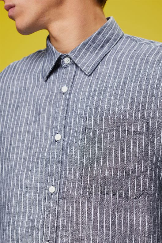 Esprit cămașă cu dungi, 100% in bărbați marina 2T6N8596 cămăși