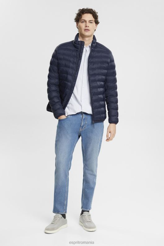 Esprit cămașă cu dungi bărbați albastru deschis 2T6N8686 cămăși