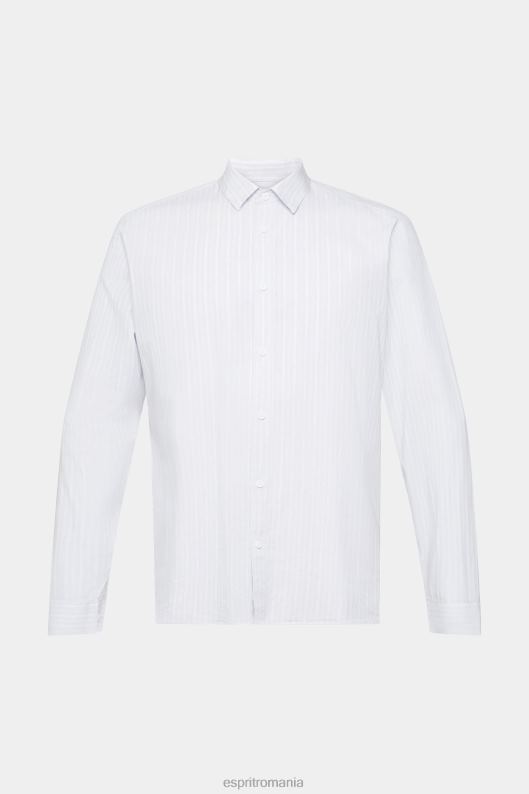 Esprit cămașă cu dungi bărbați albastru deschis 2T6N8686 cămăși