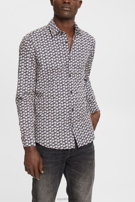 Esprit cămașă cu imprimeu peste tot bărbați marina 2T6N8881 cămăși