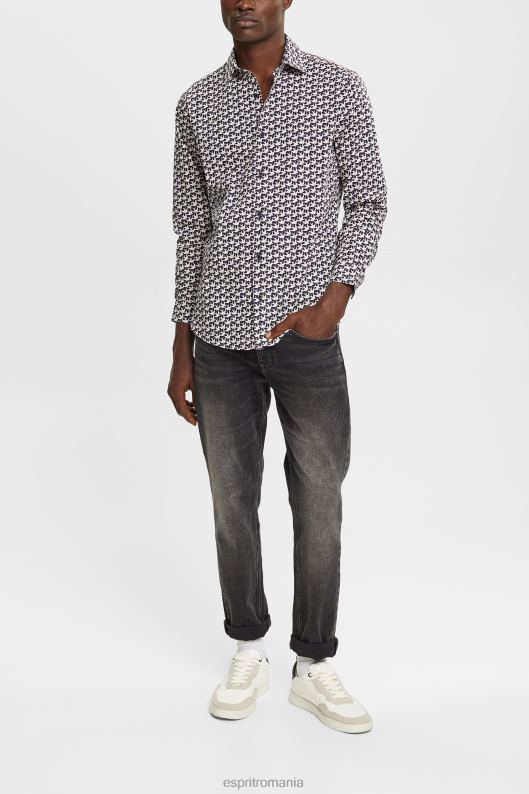 Esprit cămașă cu imprimeu peste tot bărbați marina 2T6N8881 cămăși