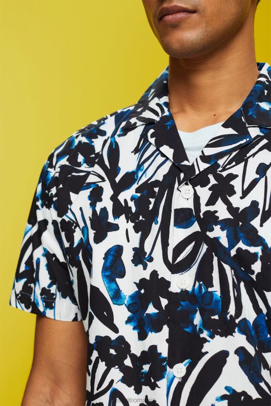 Esprit cămașă cu mânecă scurtă cu model, 100% bumbac bărbați marina 2T6N8613 cămăși