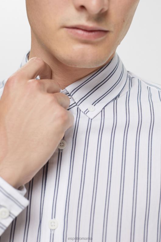 Esprit cămașă cu nasturi în dungi bărbați alb 2T6N8884 cămăși