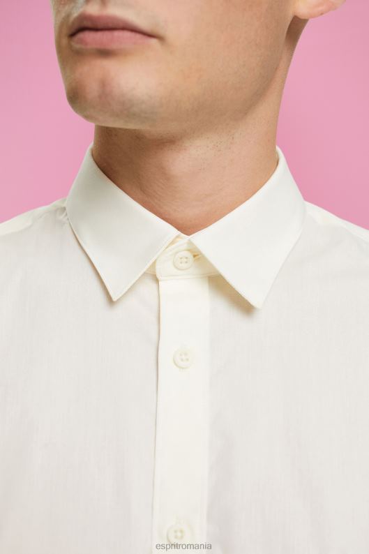 Esprit cămașă din bumbac durabil bărbați aproape alb 2T6N8831 cămăși