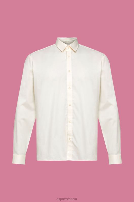 Esprit cămașă din bumbac durabil bărbați aproape alb 2T6N8831 cămăși