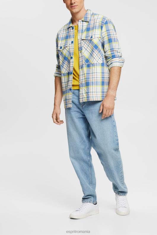 Esprit cămașă în carouri bărbați albastru 2T6N8886 cămăși
