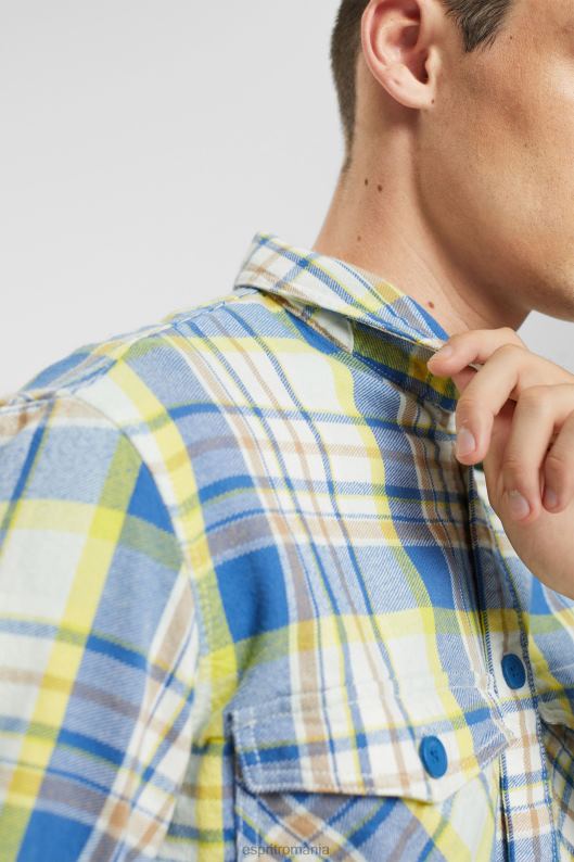 Esprit cămașă în carouri bărbați albastru 2T6N8886 cămăși