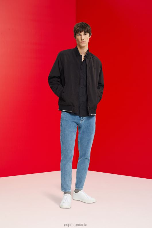 Esprit cămașă slim fit bărbați negru 2T6N8853 cămăși
