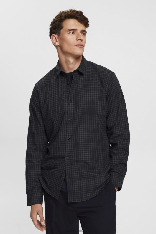 Esprit cămașă slim fit cu carouri bărbați negru 2T6N8687 cămăși