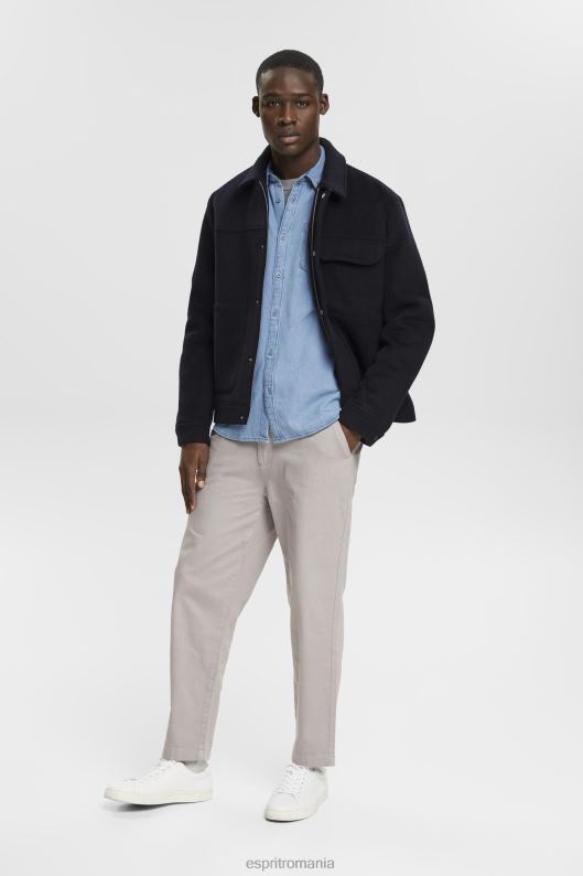 Esprit camasa de blugi bărbați spălare cu lumină albastră 2T6N8737 cămăși