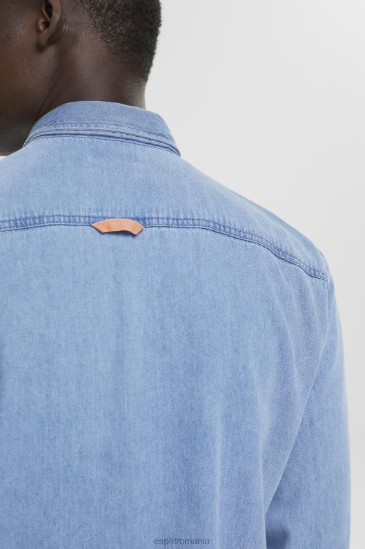 Esprit camasa de blugi bărbați spălare cu lumină albastră 2T6N8737 cămăși
