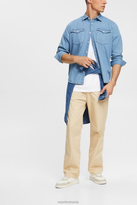 Esprit camasa de blugi bărbați spălare cu lumină albastră 2T6N8834 cămăși