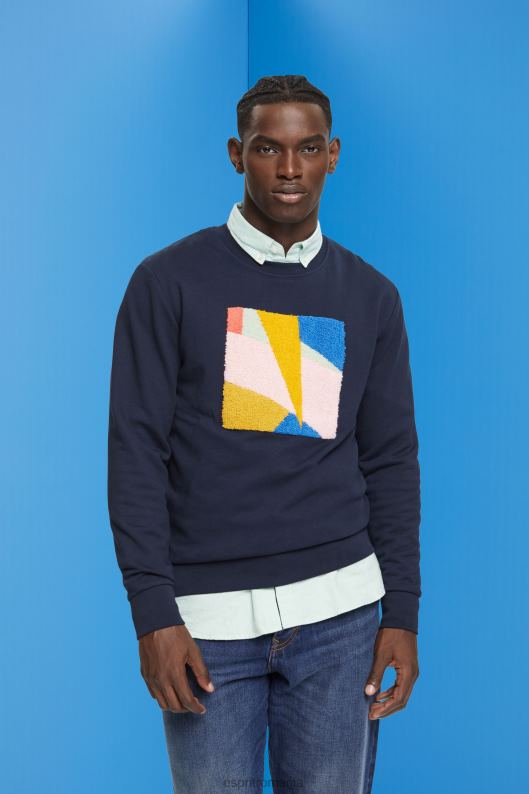 Esprit hanorac aplicat bărbați marina 2T6N8882 hanorace și hanorace