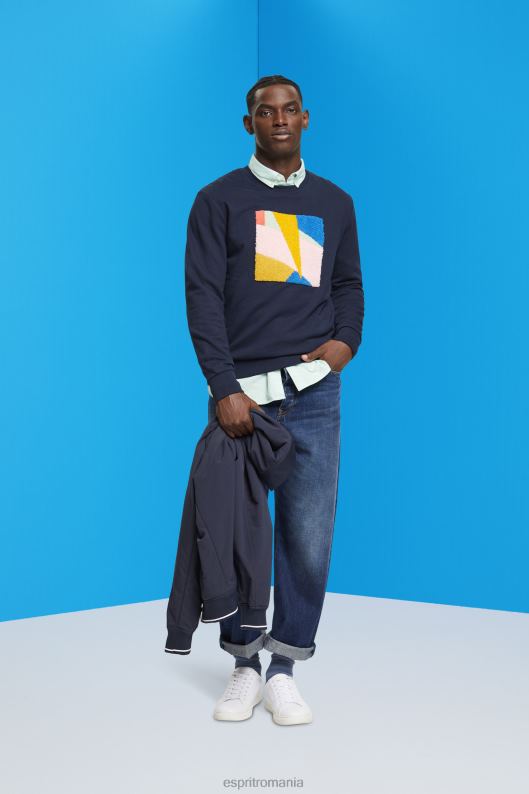 Esprit hanorac aplicat bărbați marina 2T6N8882 hanorace și hanorace