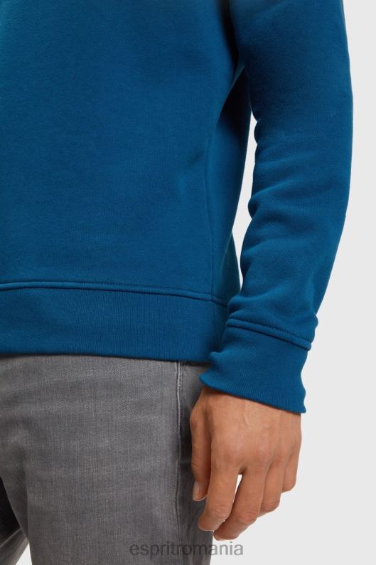 Esprit hanorac cu imprimeu cu logo bărbați albastru petrol 2T6N8869 hanorace și hanorace