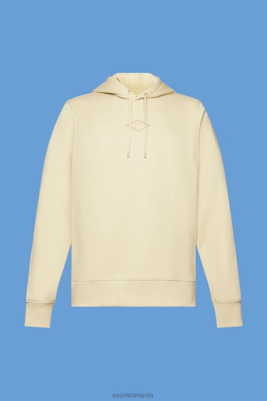 Esprit hanorac cu imprimeu logo pe piept bărbați bej 2T6N8639 hanorace și hanorace