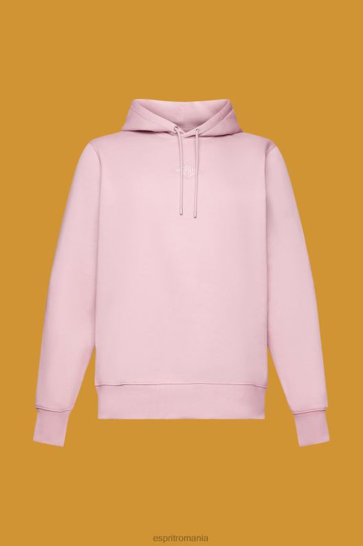 Esprit hanorac cu imprimeu logo pe piept bărbați roz 2T6N8642 hanorace și hanorace