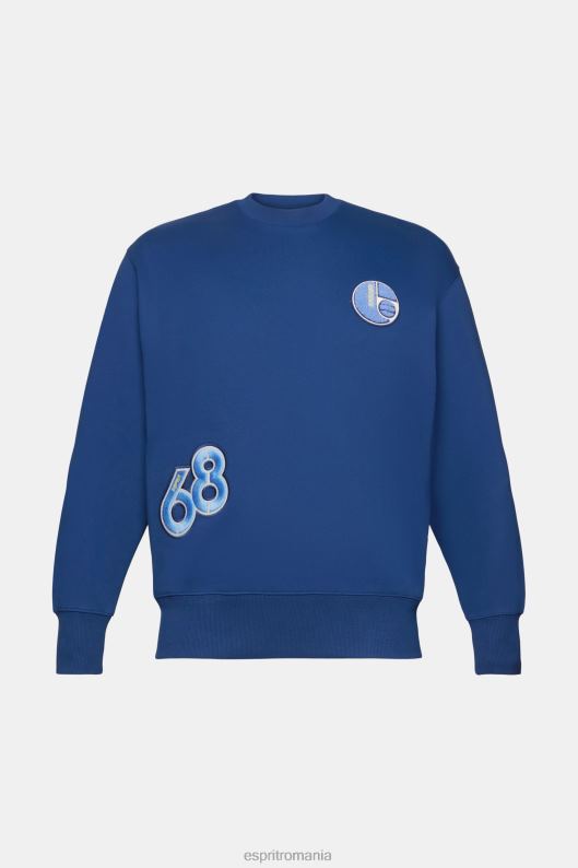 Esprit hanorac cu plasture de varsity bărbați cerneală 2T6N8809 hanorace și hanorace