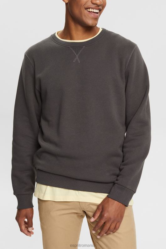 Esprit hanorac sustenabil cu gâtul rotund bărbați negru 2T6N8935 hanorace și hanorace