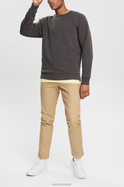 Esprit hanorac sustenabil cu gâtul rotund bărbați negru 2T6N8935 hanorace și hanorace