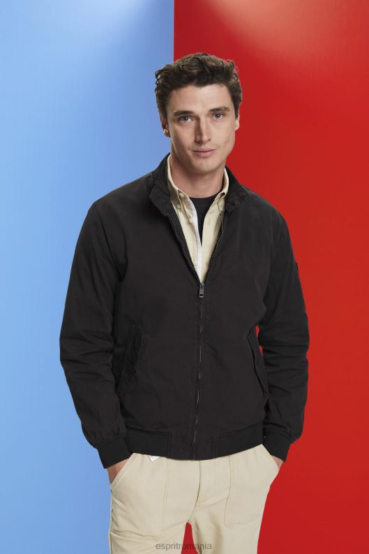 Esprit jachetă bomber cu guler ridicat bărbați negru 2T6N8713 jachete