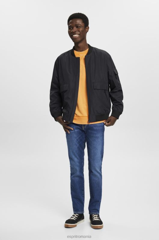 Esprit jachetă în stil bomber bărbați negru 2T6N8766 jachete