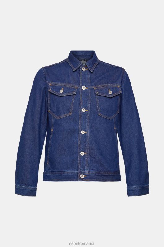 Esprit jacheta denim bărbați spalare albastru inchis 2T6N8879 jachete
