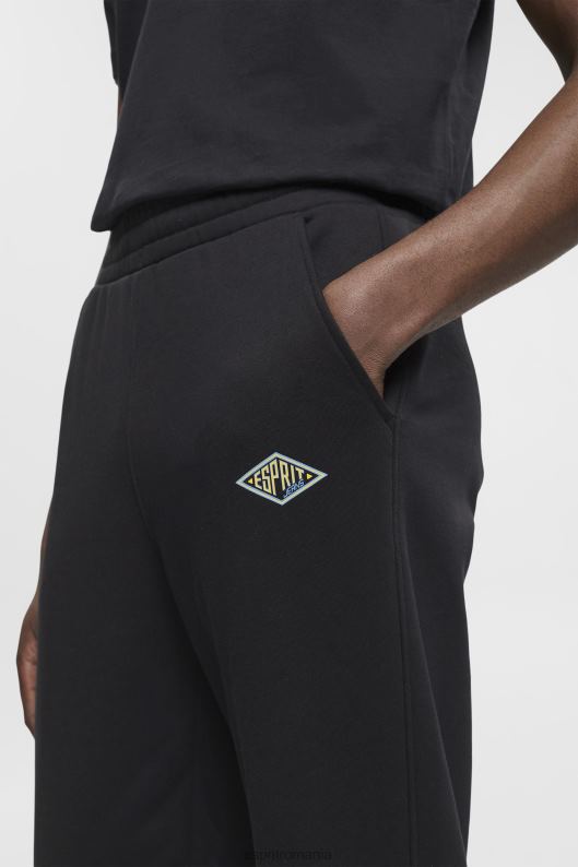 Esprit pantaloni de jogging cu imprimeu cu logo bărbați negru 2T6N8663 joggeri