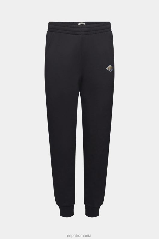 Esprit pantaloni de jogging cu imprimeu cu logo bărbați negru 2T6N8663 joggeri