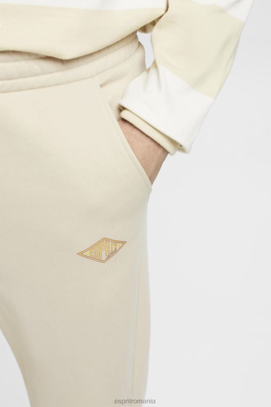 Esprit pantaloni de jogging cu imprimeu cu logo bărbați taup deschis 2T6N8665 joggeri