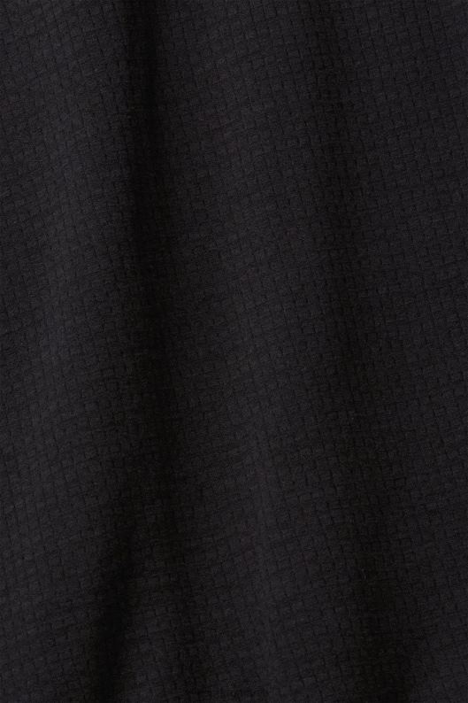 Esprit top cu mânecă lungă cu nervuri bărbați negru 2T6N8818 maneca lunga