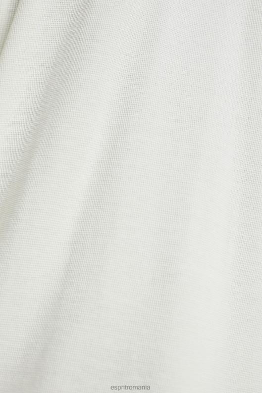 Esprit top cu mânecă lungă din piqué vafre bărbați aproape alb 2T6N8696 maneca lunga