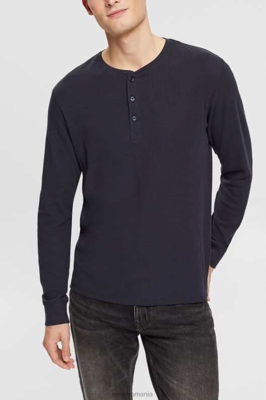 Esprit top cu mâneci lungi, 100% bumbac bărbați marina 2T6N8822 maneca lunga