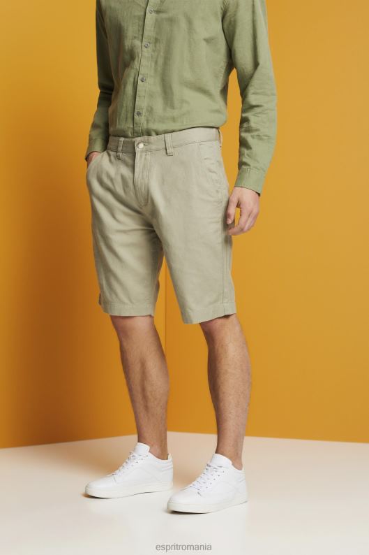 Esprit pantaloni scurți în stil chino bărbați verde deschis 2T6N8673 pantaloni scurti