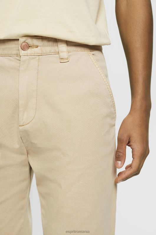 Esprit pantaloni cargo vintage cu ajustare dreaptă bărbați bej deschis 2T6N8731 pantaloni
