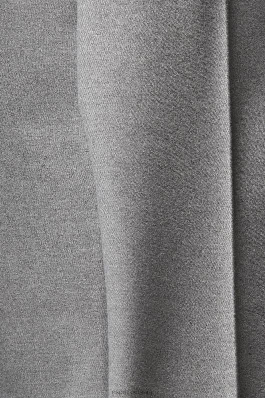 Esprit pantaloni de flanel slim fit bărbați gri 2T6N8692 pantaloni