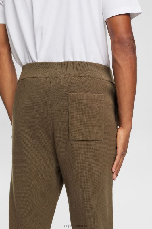 Esprit pantaloni de trening tricotati bărbați verde kaki 2T6N8908 pantaloni