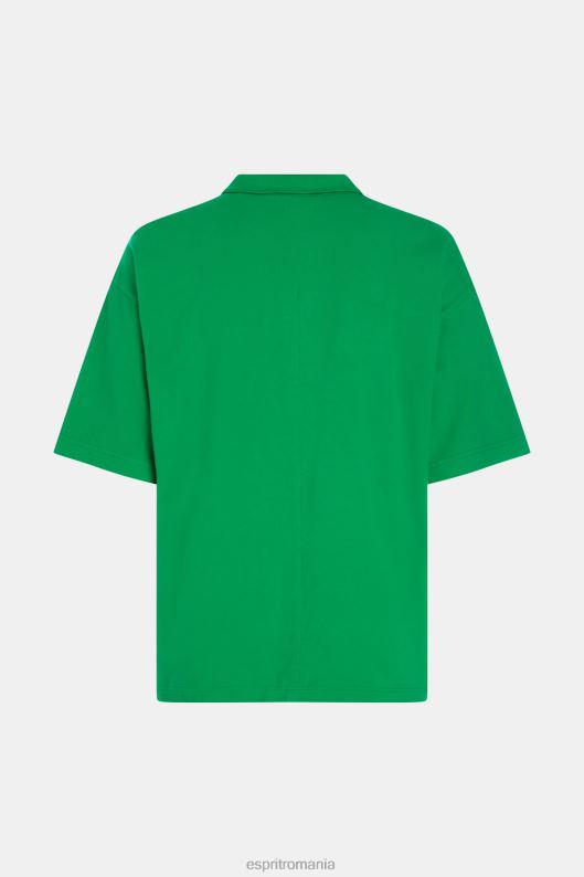 Esprit clubul de tenis al delfinilor polo relaxat bărbați verde 2T6N8875 polouri