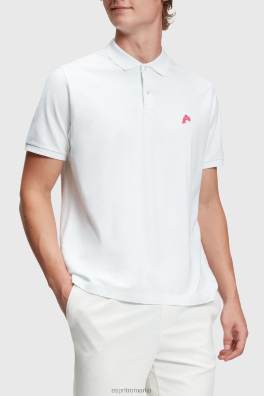 Esprit dolphin tennis club clasic polo bărbați alb 2T6N8893 polouri