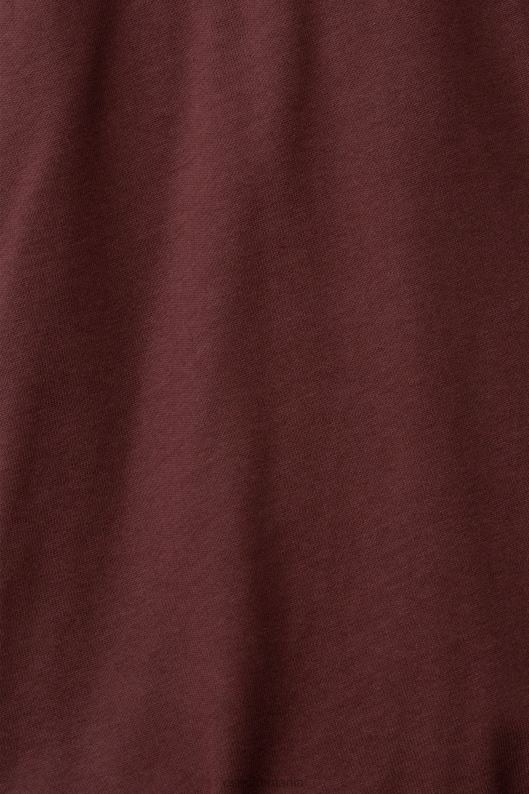 Esprit tricou polo cu maneca lunga bărbați roșu bordeaux 2T6N8821 polouri