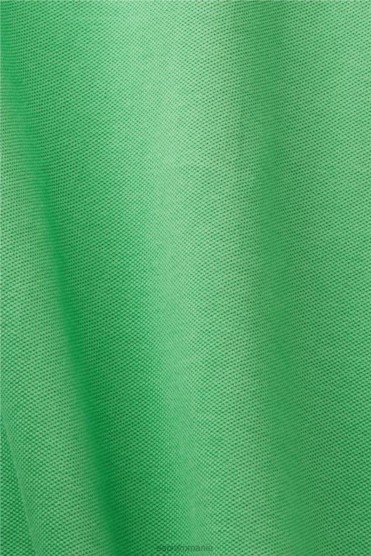 Esprit tricou polo din plasă de bumbac bărbați verde 2T6N8569 polouri