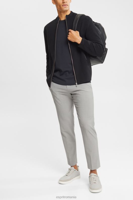 Esprit cardigan cu fermoar bărbați negru 2T6N8921 pulovere