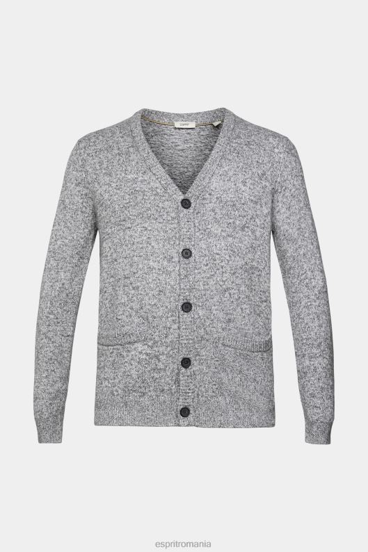 Esprit cardigan tricotat cu nasturi bărbați gri mediu 2T6N8697 pulovere