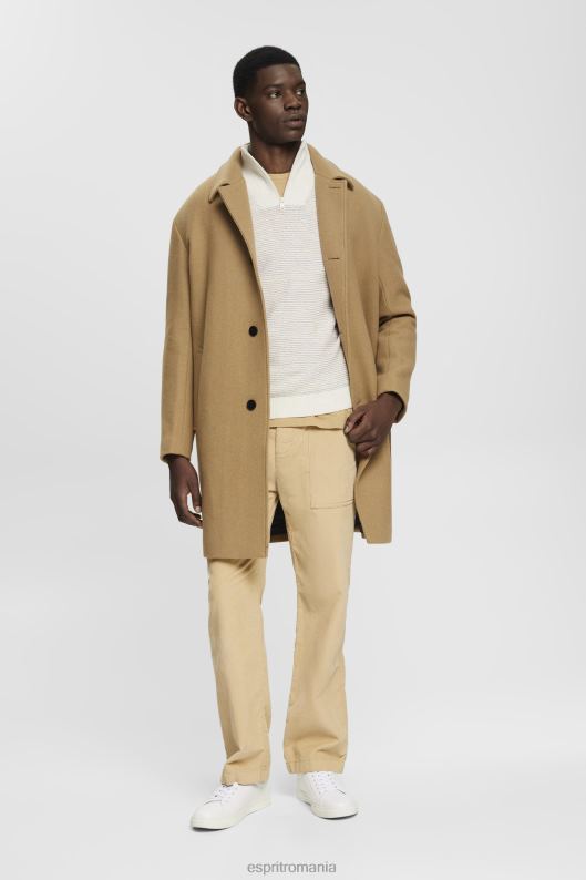 Esprit pulover din tricot cu jumătate de fermoar, cu dungi colorate bărbați aproape alb 2T6N8727 pulovere